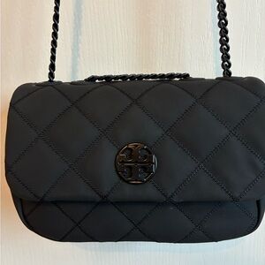 Tory Burch Black on Black Quilted Shoulder Bag